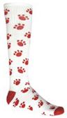 Red Lion Paw Print Athletic Socks Red Lion Paw Print Athletic Socks