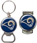 NFL St. Louis Rams Bottle Opener/Money Clip Set