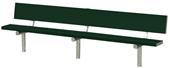 Porter Aluminum Stationary Bench with Back Porter Aluminum Stationary Bench with Back