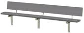 Porter Aluminum Stationary Bench with Back Porter Aluminum Stationary Bench with Back