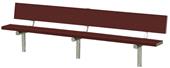 Porter Aluminum Stationary Bench with Back Porter Aluminum Stationary Bench with Back