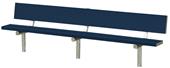 Porter Aluminum Stationary Bench with Back Porter Aluminum Stationary Bench with Back