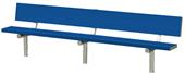 Porter Aluminum Stationary Bench with Back Porter Aluminum Stationary Bench with Back