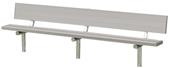 Porter Aluminum Stationary Bench with Back Porter Aluminum Stationary Bench with Back