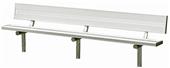 Porter Aluminum Stationary Bench with Back Porter Aluminum Stationary Bench with Back