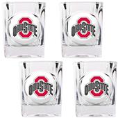 NCAA Ohio State Buckeyes 4pc Square Shot Glass Set