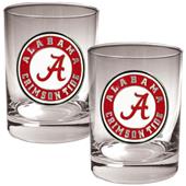 NCAA Alabama Crimson Tide 2pc Rocks Glass Set