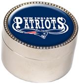 NFL New England Patriots Metal Trinket Box