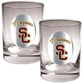 NCAA Southern California 2pc Rocks Glass Set