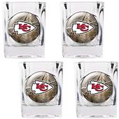 NFL Kansas City Chiefs Open Field 4pc Shot Glasses