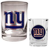 NFL New York Giants Rocks Glass / Shot Glass Set