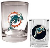NFL Miami Dolphins Rocks Glass / Shot Glass Set