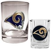 NFL St. Louis Rams Rocks Glass / Shot Glass Set