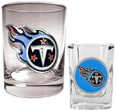 NFL Tennessee Titans Rocks Glass / Shot Glass Set