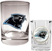 NFL Carolina Panthers Rocks Glass / Shot Glass Set