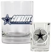 NFL Dallas Cowboys Rocks Glass / Shot Glass Set