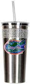 NCAA Florida Gators Stainless Bling Tumbler Straw