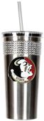 NCAA Florida State Stainless Bling Tumbler Straw
