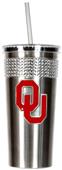 NCAA Oklahoma Sooner Stainless Bling Tumbler Straw