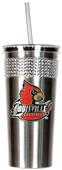 NCAA Louisville Stainless Bling Tumbler Straw