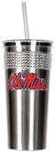 NCAA Mississippi Stainless Bling Tumbler Straw