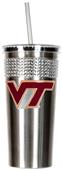 NCAA Virginia Tech Stainless Bling Tumbler Straw