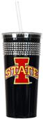 NCAA Iowa State Black Bling Tumbler w/Straw
