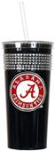 NCAA Alabama Black Bling Tumbler w/Straw