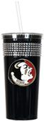 NCAA Florida State Black Bling Tumbler w/Straw