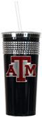 NCAA Texas A&M Aggies Black Bling Tumbler w/Straw