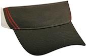 OC Sports Visor with 2 Rows of Contrast Stitching