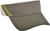 OC Sports Visor with 2 Rows of Contrast Stitching