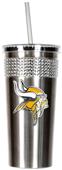 NFL Minnesota Vikings 16oz Bling Tumbler w/ Straw