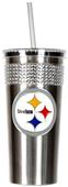 NFL Pittsburgh Steelers Bling Tumbler w/ Straw