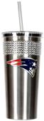 NFL New England Patriots Bling Tumbler w/ Straw