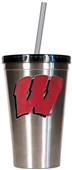 NCAA Wisconsin Badger Stainless Steel 16oz Tumbler