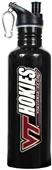NCAA Hokies Black Stainless Steel Water Bottle