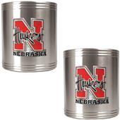 NCAA Nebraska 2pc Stainless Steel Can Holder Set