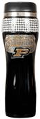 NCAA Purdue Black Stainless Bling Travel Tumbler