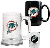 NFL Miami Dolphins Tankard/Mug/Shot Glass Set