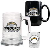 NFL San Diego Chargers Tankard/Mug/Shot Glass Set