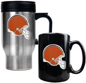 NFL Cleveland Browns Travel Mug & Coffee Mug Set