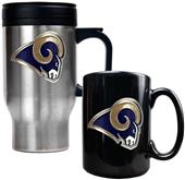 NFL St. Louis Rams Travel Mug & Coffee Mug Set