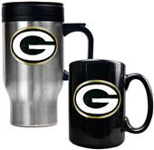 NFL Green Bay Packers Travel Mug & Coffee Mug Set