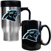 NFL Carolina Panthers Travel Mug & Coffee Mug Set