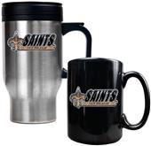 NFL New Orleans Saints Travel Mug & Coffee Mug Set