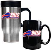 NFL Buffalo Bills Travel Mug & Coffee Mug Set