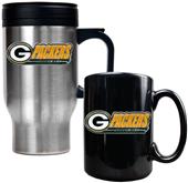 NFL Green Bay Packers Travel Mug & Coffee Mug Set