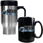 NFL Carolina Panthers Travel Mug & Coffee Mug Set