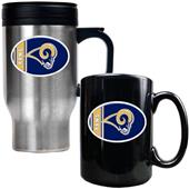 NFL St. Louis Rams Travel Mug & Coffee Mug Set